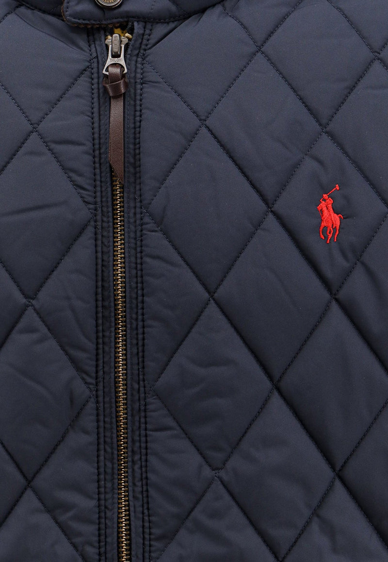 Quilted Nylon Logo Jacket