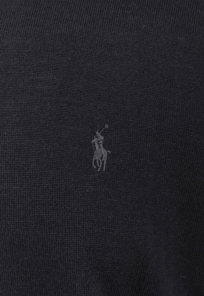 Logo Embroidered Wool Sweater