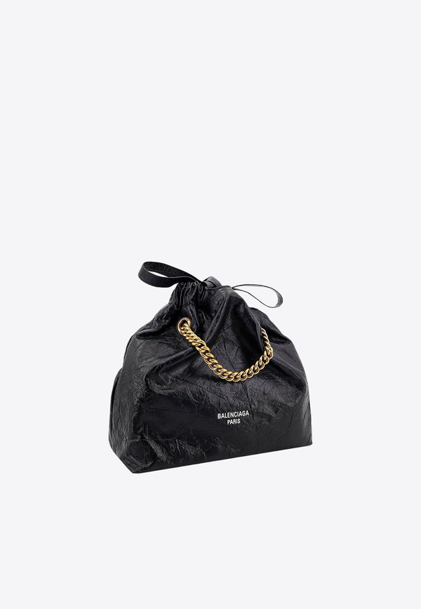 Small Crush Leather Bucket Bag