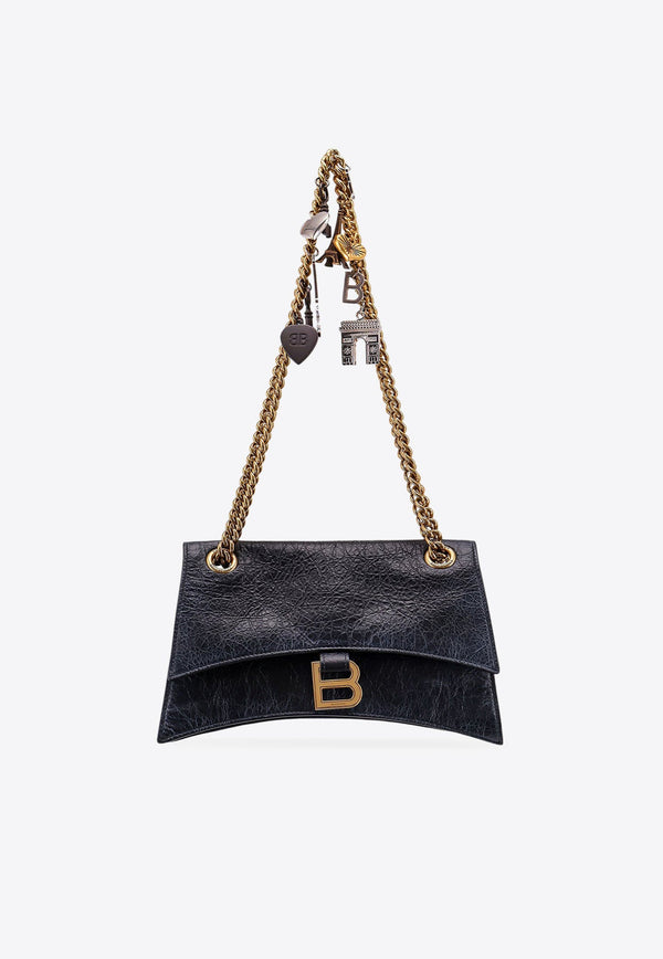 Small Crush Distressed Leather Chain Bag