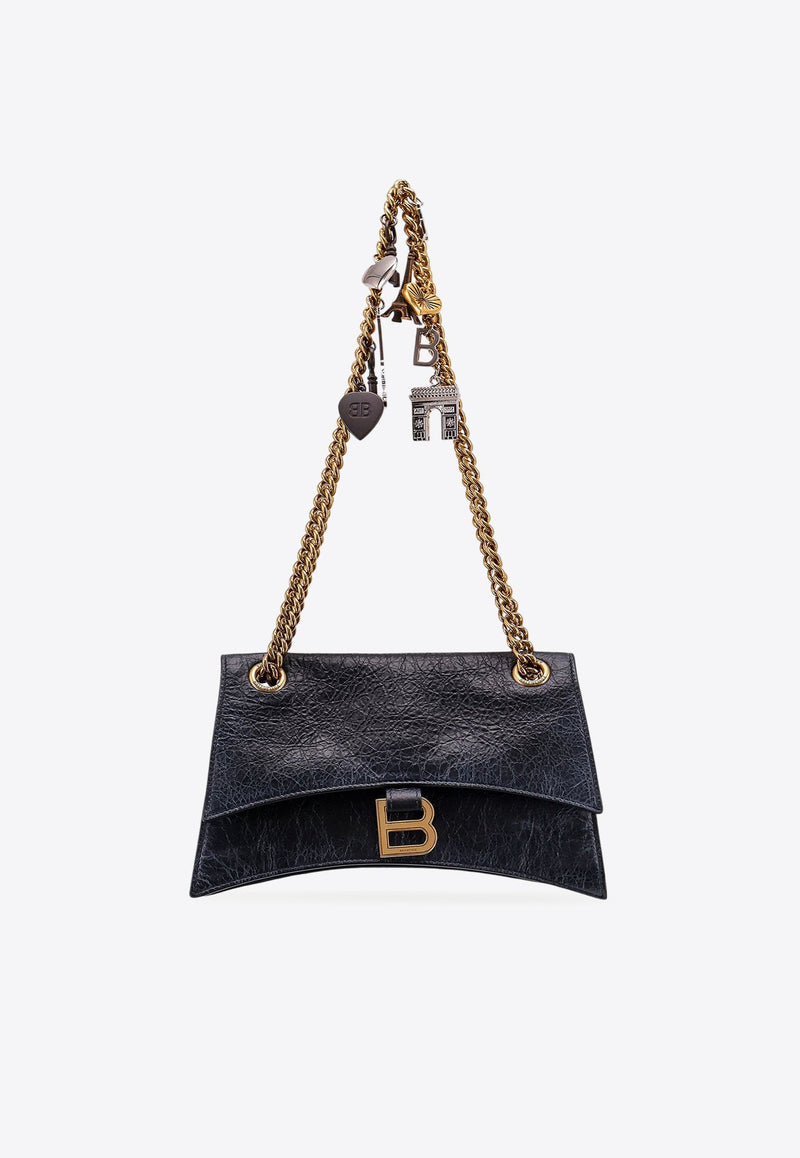 Small Crush Distressed Leather Chain Bag