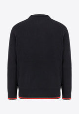 Rib Knit Wool-Blend Sweater