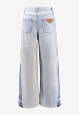 Logo Patch Flared Jeans