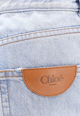 Logo Patch Flared Jeans