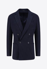 Ribbed Wool and Viscose Blazer