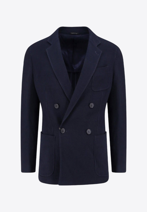 Ribbed Wool and Viscose Blazer