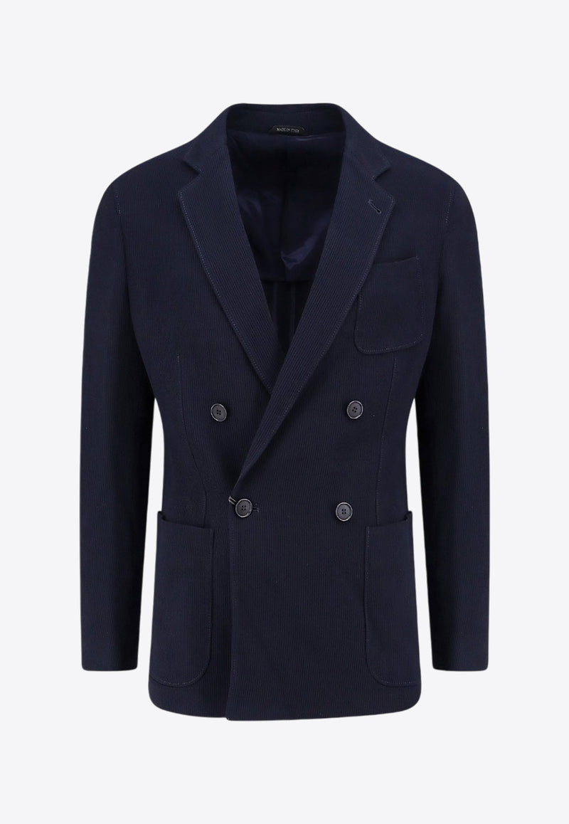 Ribbed Wool and Viscose Blazer