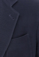 Ribbed Wool and Viscose Blazer