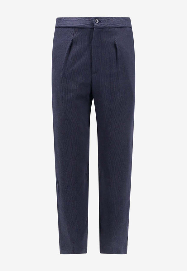 Ribbed Wool Tailored Pants