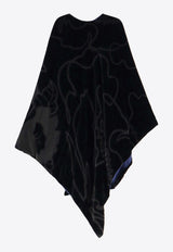 Floral Devoré Velvet Cape