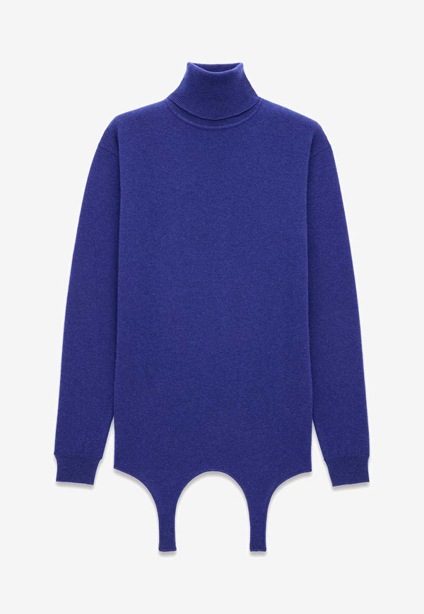 High-Neck Knitted Cashmere Sweater