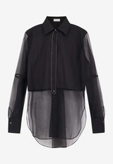 Semi-Sheer Paneled Shirt