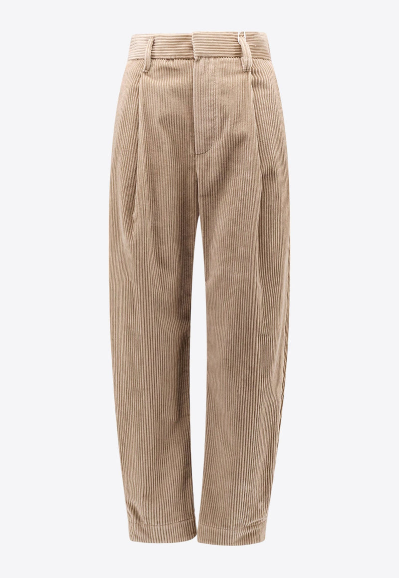 Straight-Leg Corduroy Pants