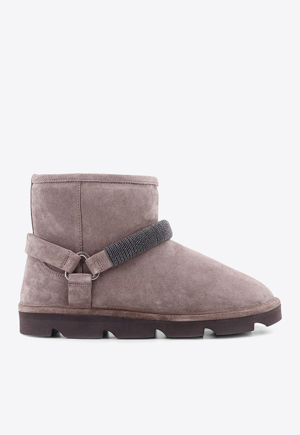 Suede Ankle Snow Boots