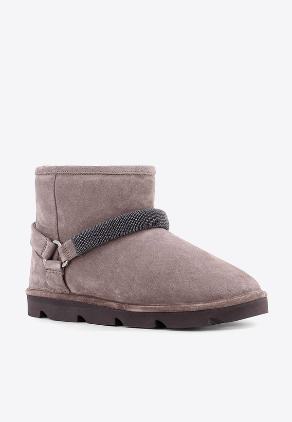 Suede Ankle Snow Boots