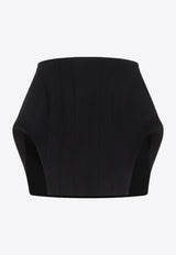 Curvy Structure Mini Skirt