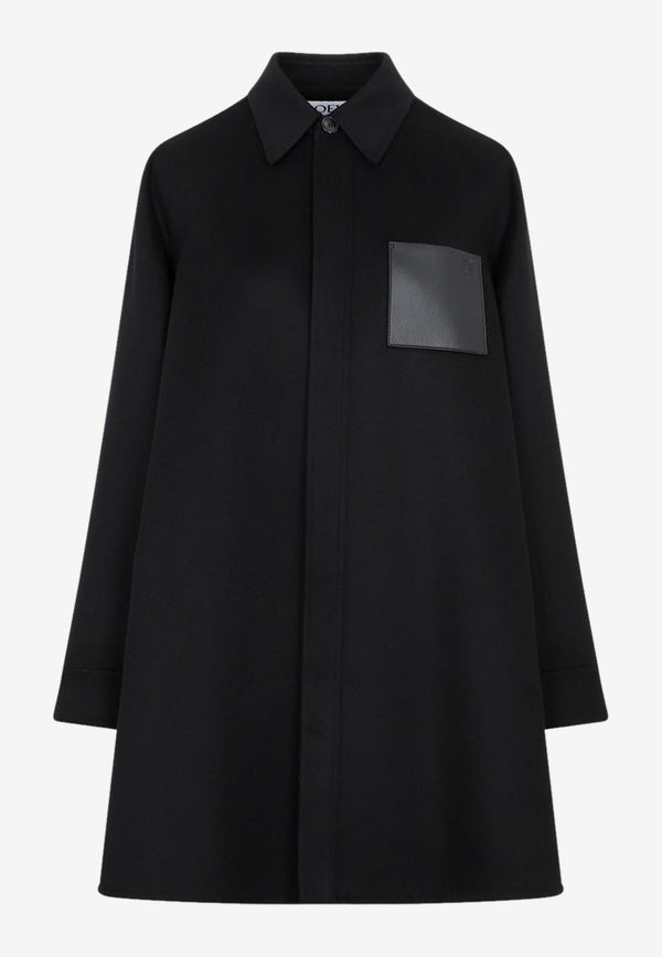 Trapeze Coat in Wool and Cashmere
