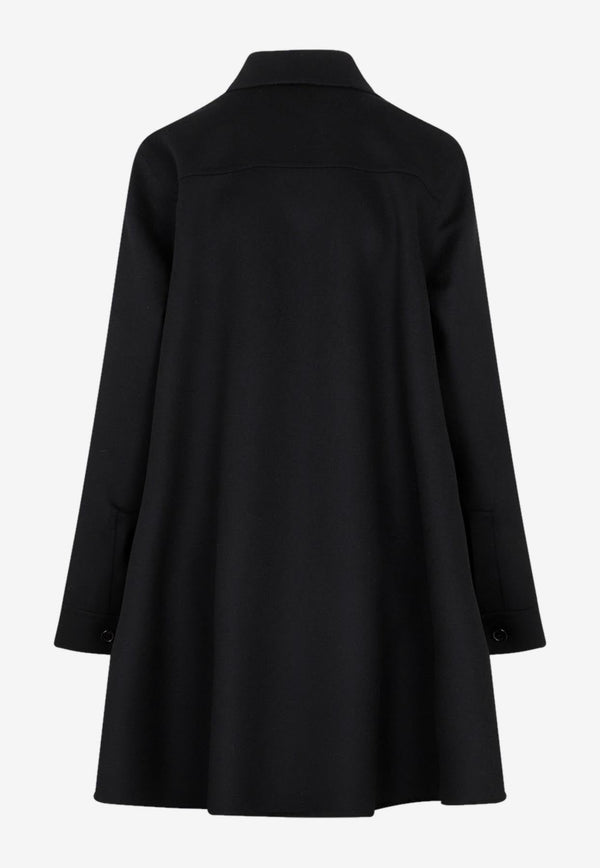 Trapeze Coat in Wool and Cashmere