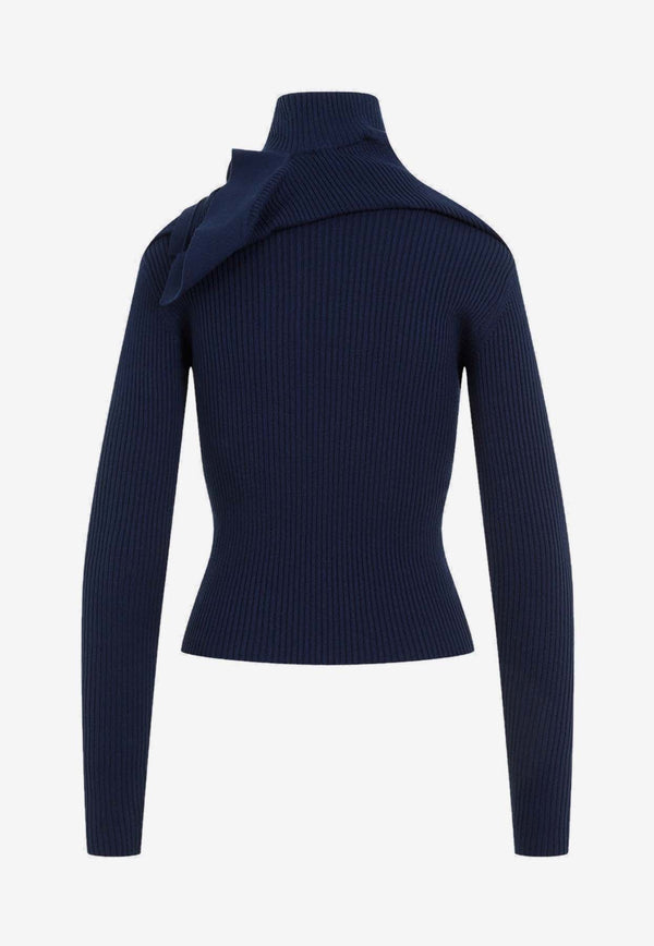 Pinched Shoulder Fitted Sweater