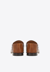 Ottone Gancini Leather Loafers
