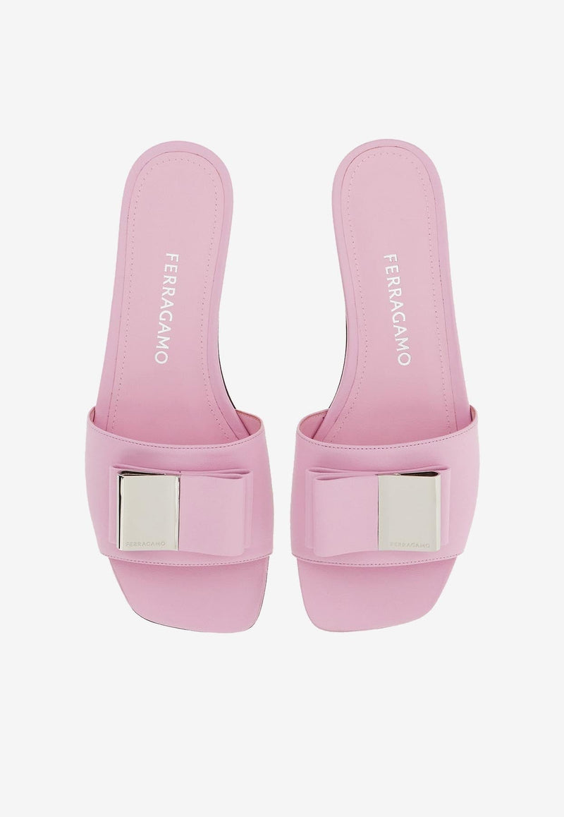 Lyana Double-Bow Flat Sandals