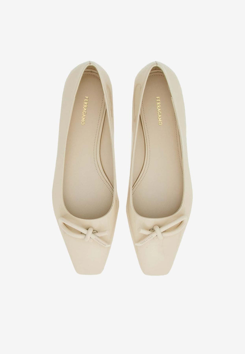 Annie Asymmetric Bow Ballet Flats