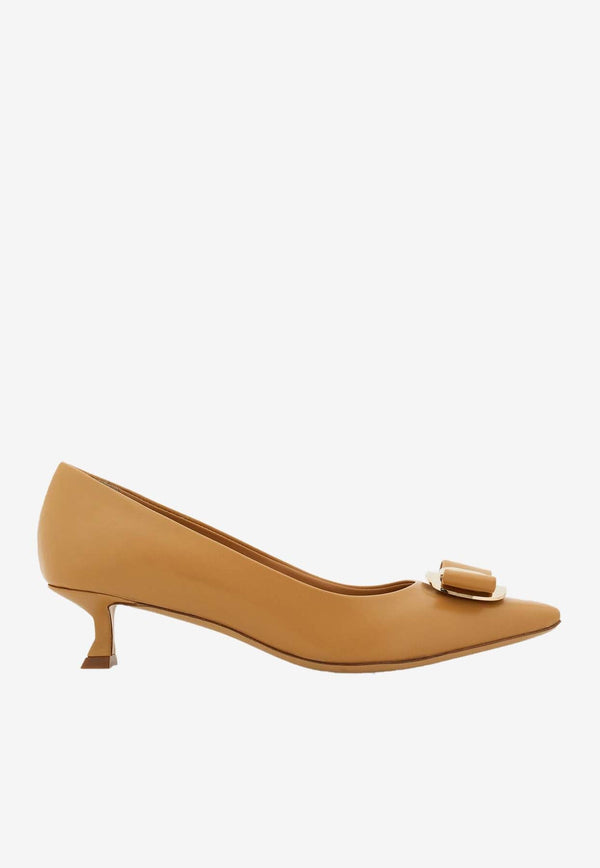 Zelma 40 Vara Bow Nappa Leather Pumps