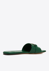 Leah Gancini Leather Slides