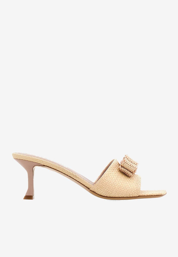 Isaura 55 Vara Bow Raffia Mules