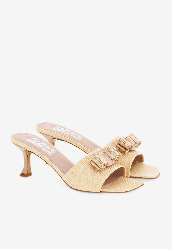 Isaura 55 Vara Bow Raffia Mules