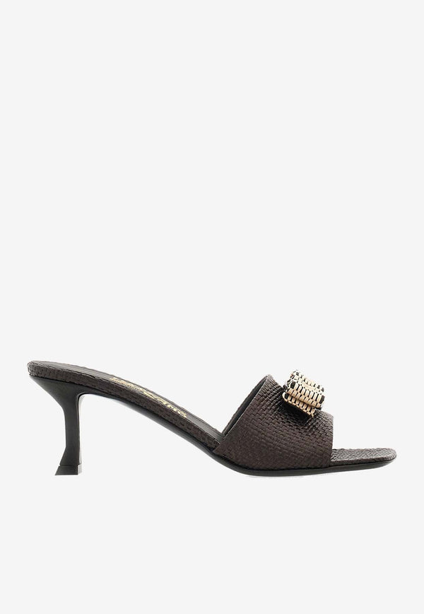 Isaura 55 Vara Bow Raffia Mules