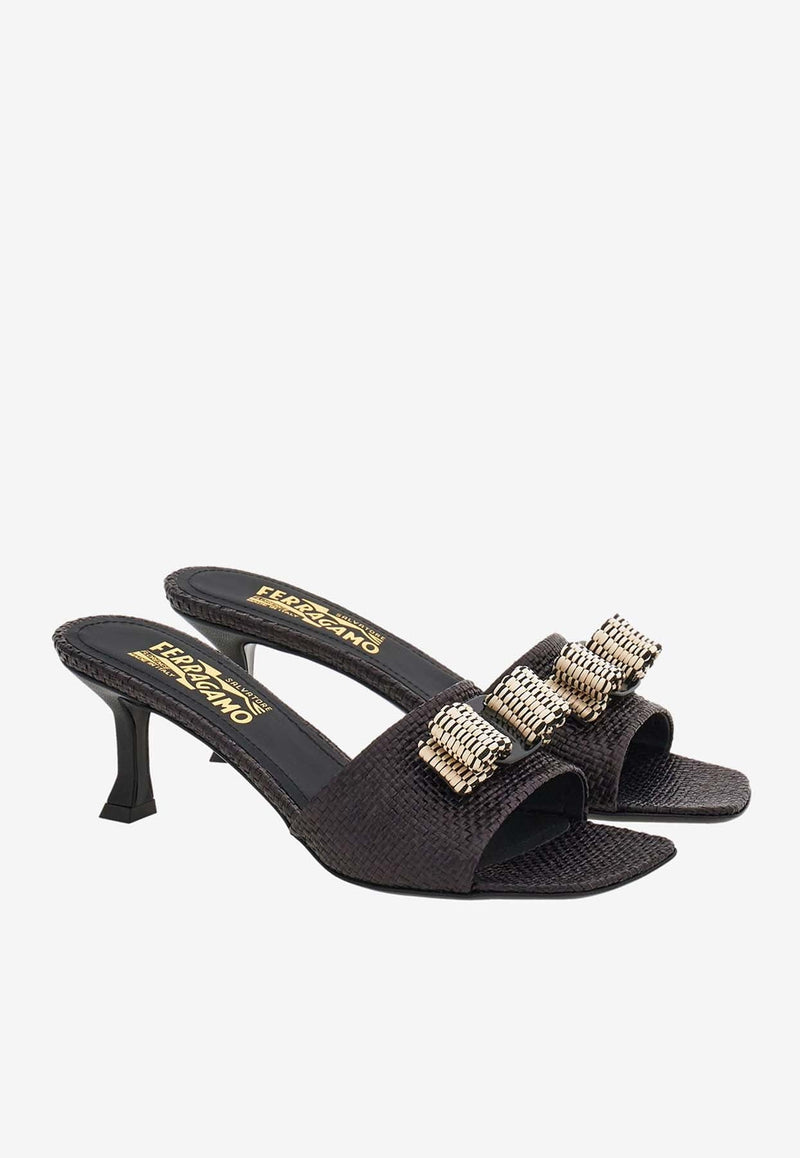 Isaura 55 Vara Bow Raffia Mules