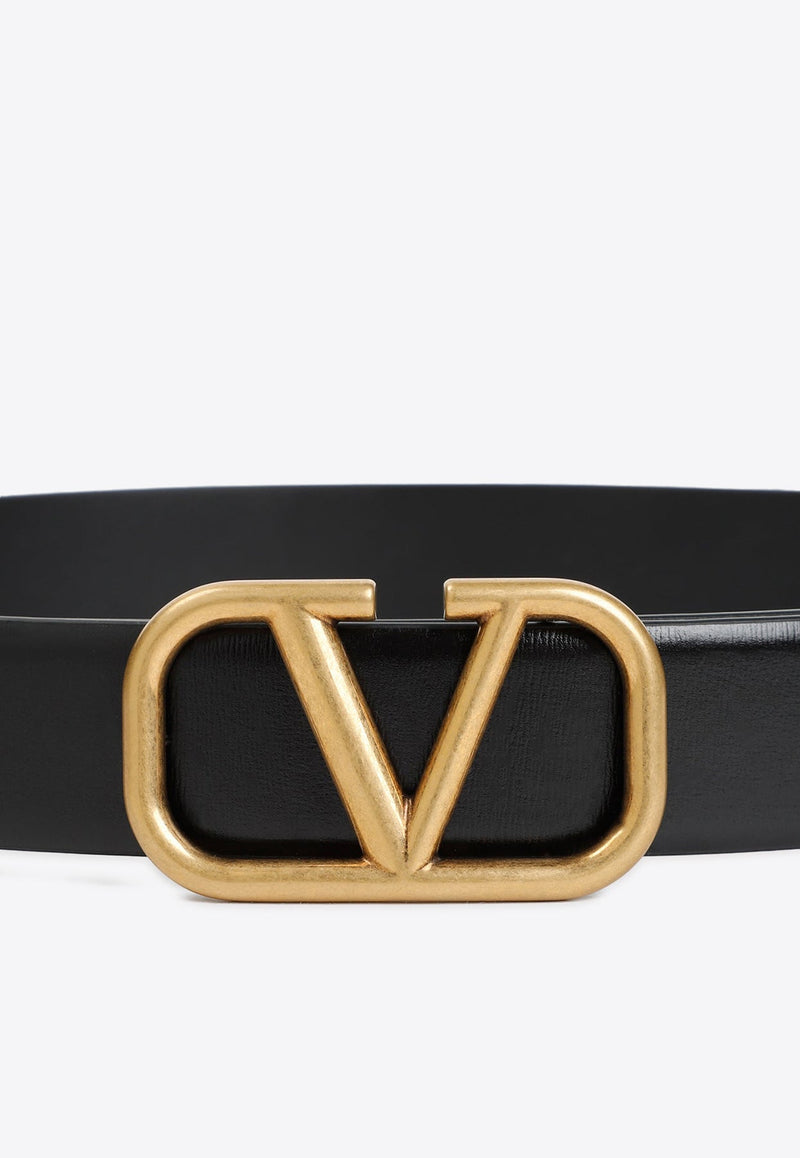 VLogo Leather Belt