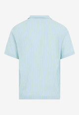 Striped Short-Sleeved Bowling Shirt