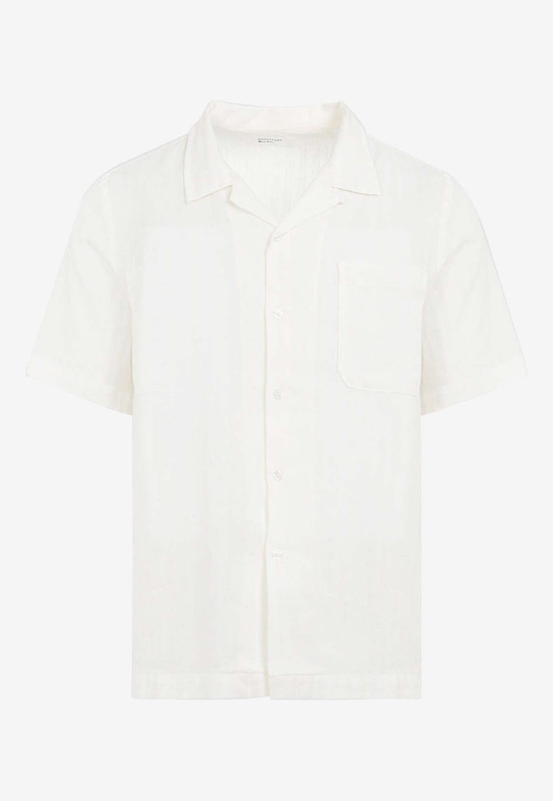 Striped Short-Sleeved Bowling Shirt