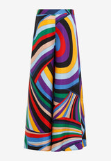 Iride Print Wide-Leg Pants