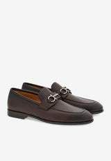 Foster Gancini Loafers in Hammered Leather