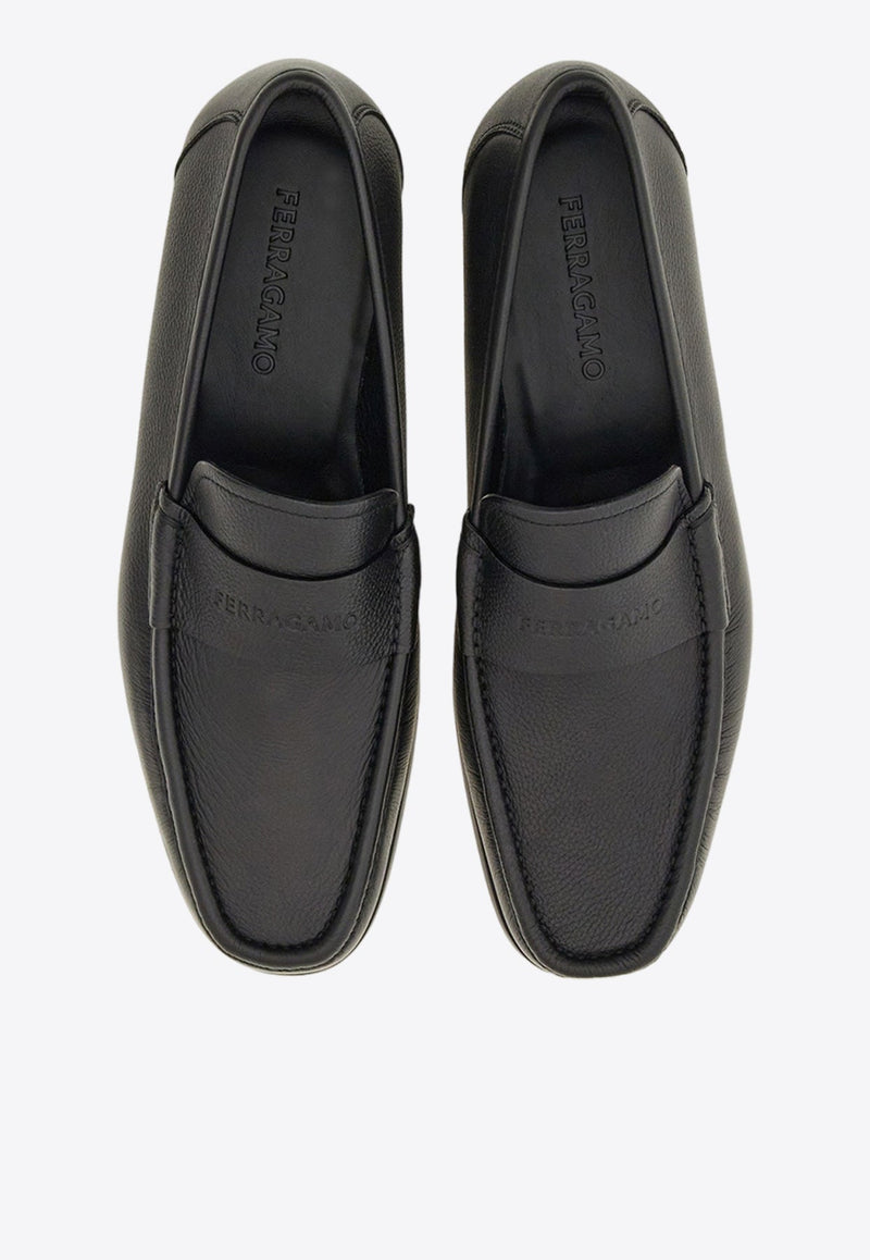 Dupont Logo Leather Loafers