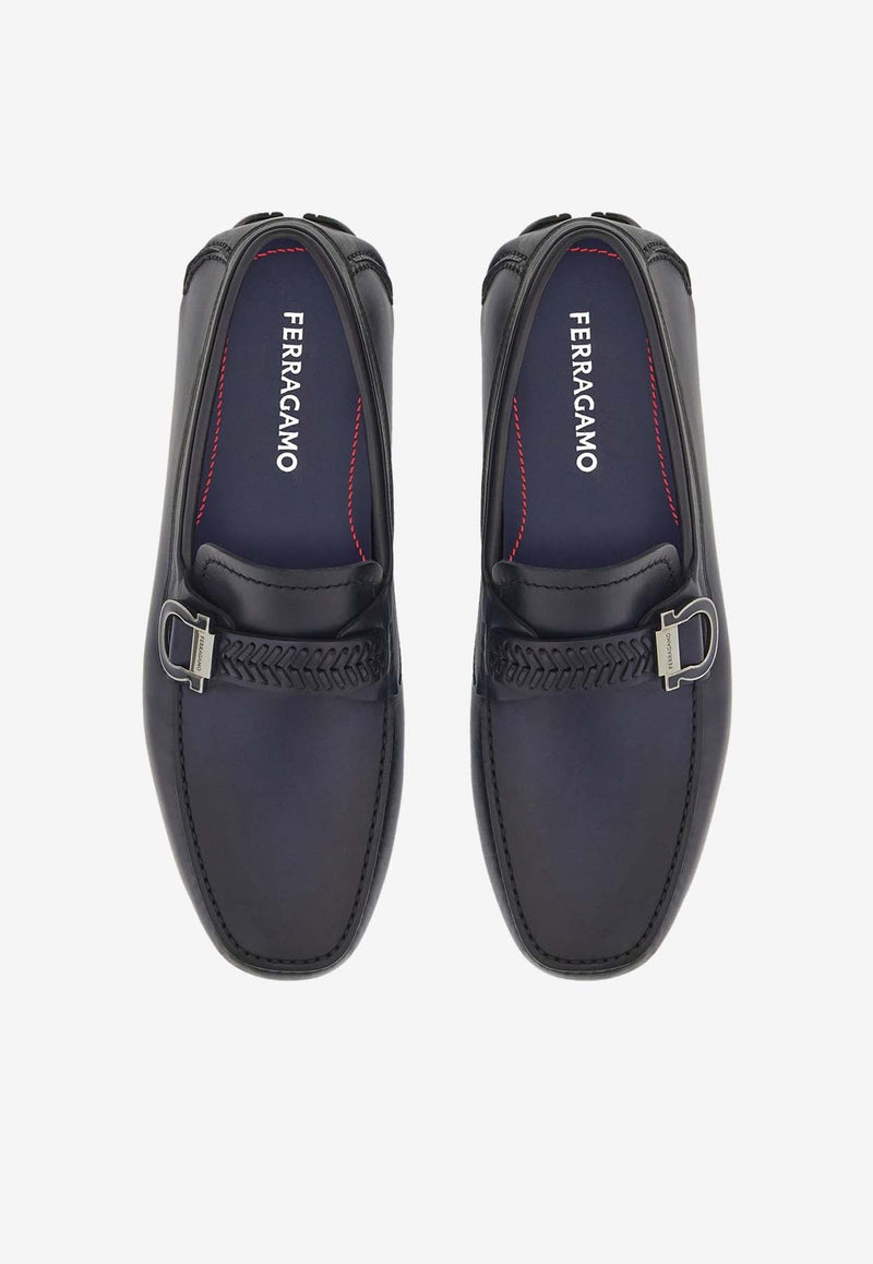 Calipso Gancini Leather Loafers