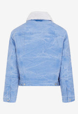 Marble-Effect Shearling Jacket