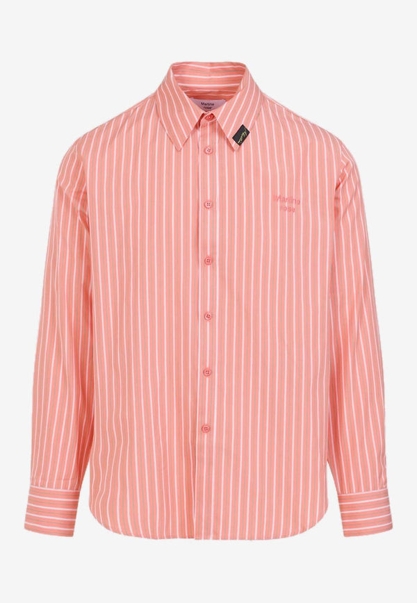 Logo-Embroidered Striped Shirt