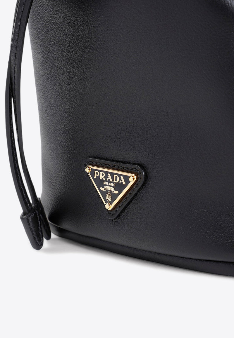 Logo Leather Bucket Bag