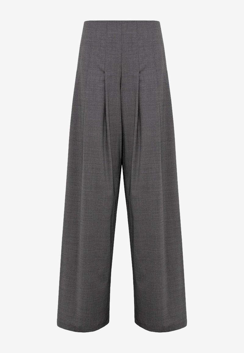 Wide-Leg Wool Pants