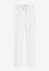 Drawstring Straight-Leg Pants