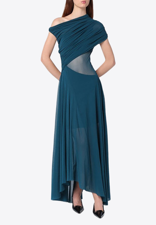 Asymmetrical Draped Maxi Dress