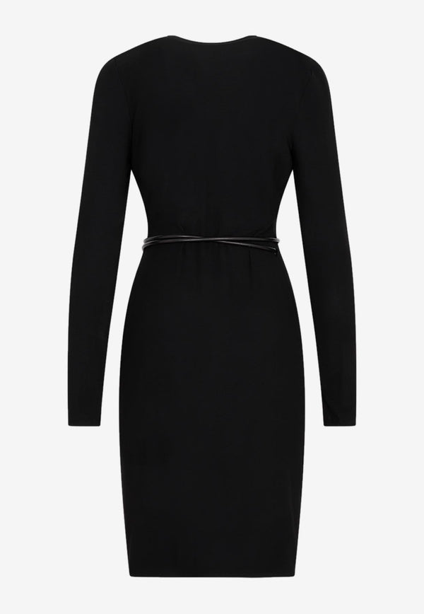 Jersey Wrap Midi Dress