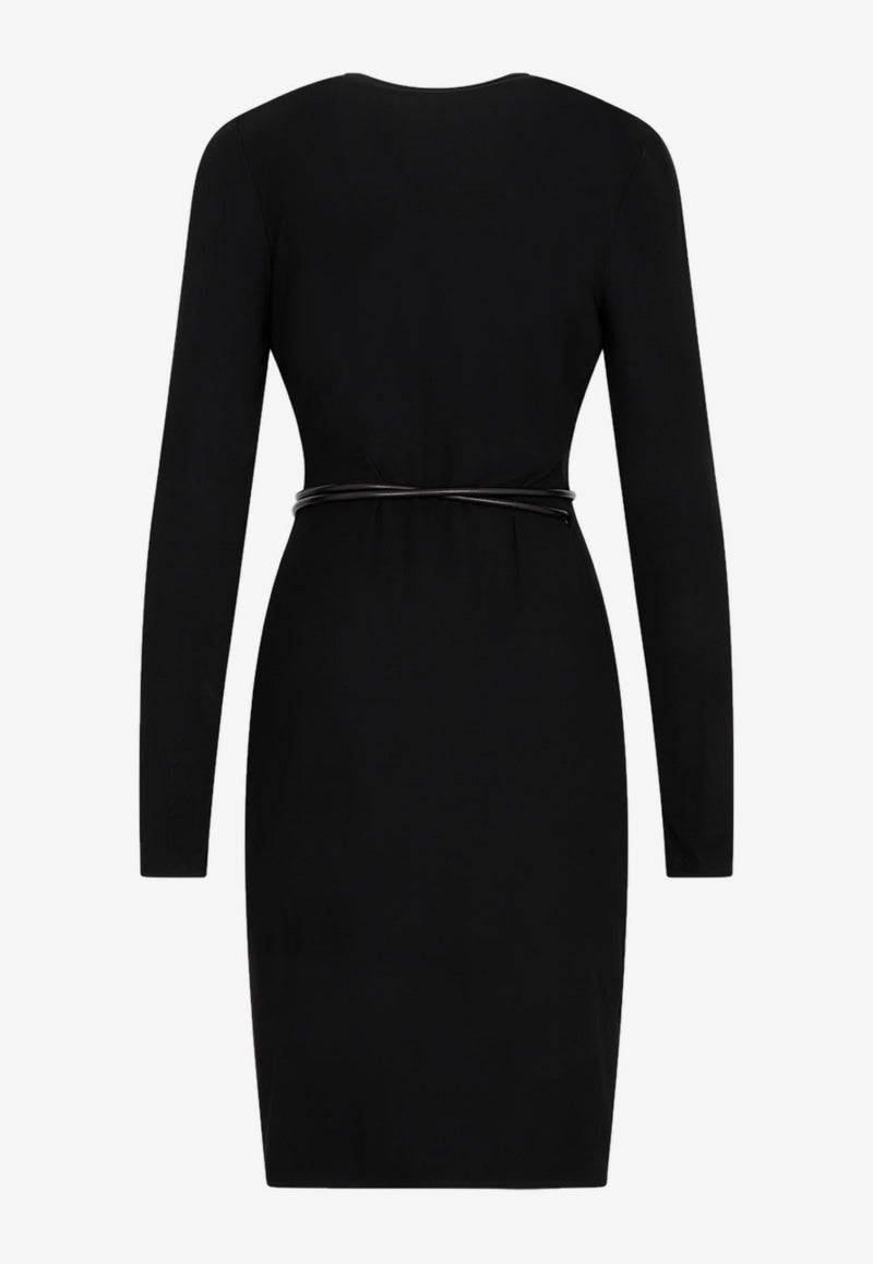 Jersey Wrap Midi Dress