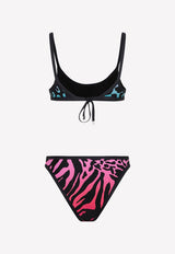 Gradient Animal Print Bikini