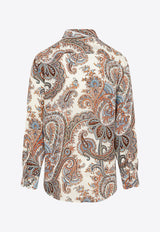 Paisley Long-Sleeved Silk Shirt