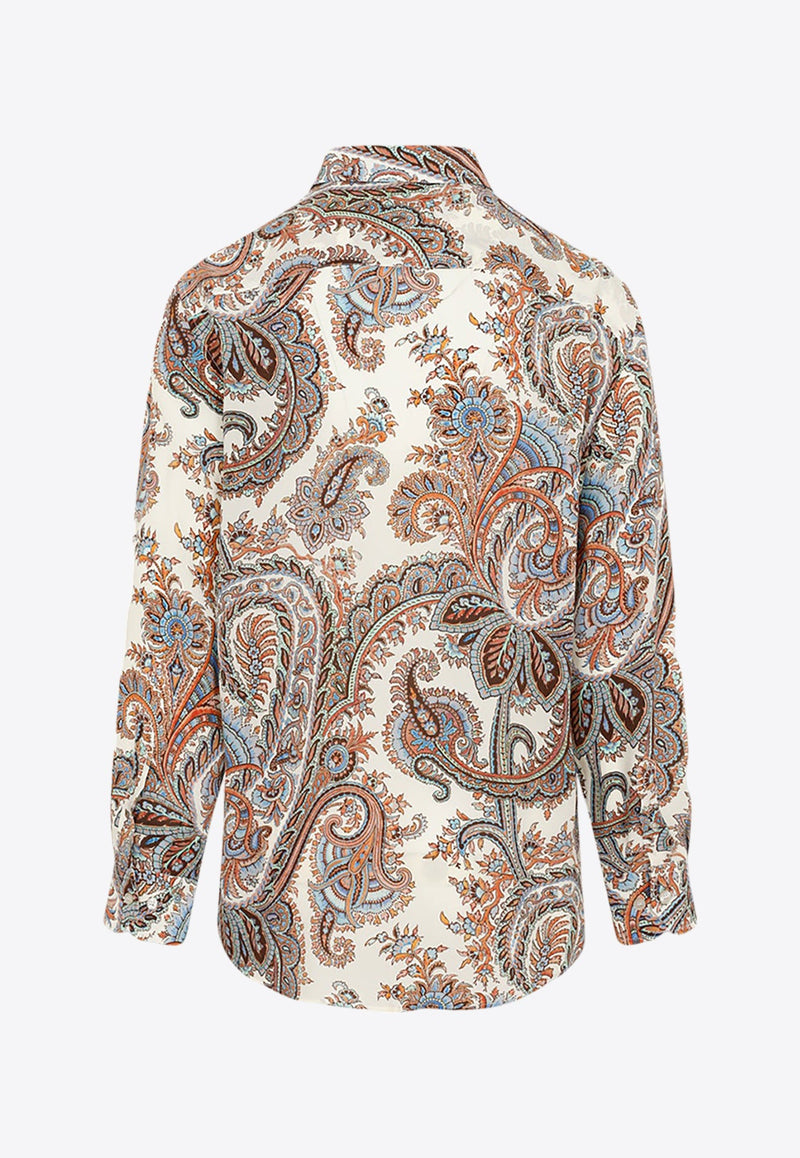 Paisley Long-Sleeved Silk Shirt